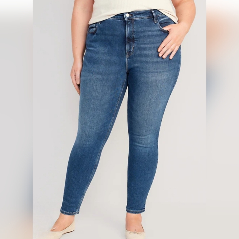 NWT Old Navy 24W High Rise Rockstar Super Skinny Secret Smooth Pockets 1547-F